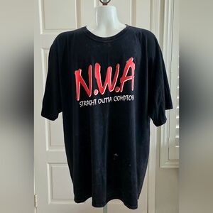 N.W.A Straight Outta Compton T-Shirt black bleached Eazy-E Size 3XL Men's